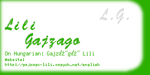 lili gajzago business card